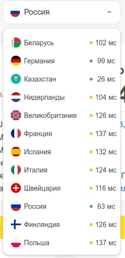 AdminVPS lokasyon listesi: Belarus, Almanya ve Kazakistan'dan İsviçre, Rusya, Finlandiya ve Polonya'ya 12 VPS ülkesi